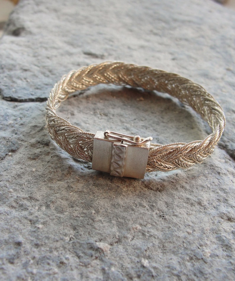 Sterling Silver & Round Braided Leather Bracelet main image 1