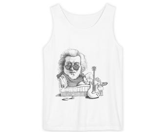 Jerry Garcia | Grateful Dead Unisex Tank Top, Summer Vibes, Festival Apparel, Gift for Music Lovers, Casual Wear