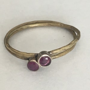 HOTTEST STYLE- AAA quality Ruby Ring - stacking ring- mix and match- size 9.25 - sterling silver- pressious genuine Ruby