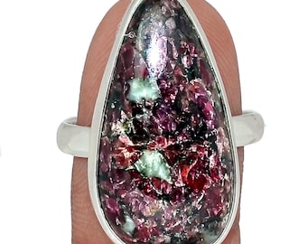 Love Force Ring - unique Russian Eudialyte ring - size 10.5 - rare unique gem - powerful stone - love enhancer