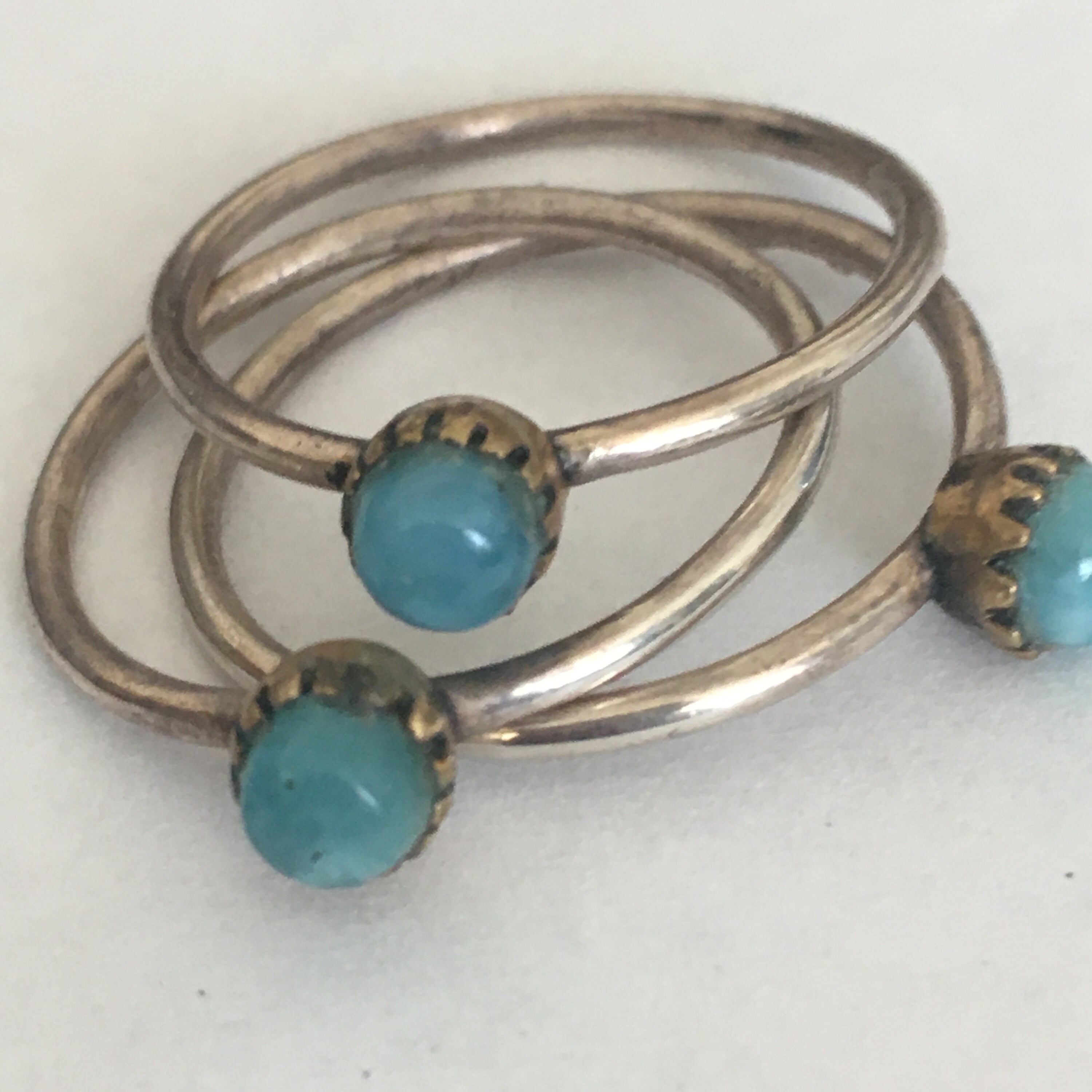 Hottest Style -Stacking ring - sterling silver - Atlantis stone - Dolphin stone- Dominican Republic- genuine gemstone