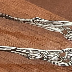 Pinza para azúcar sueca de plata con marca GEWE M