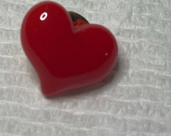 Vintage Heart Brooch plastic red heart minimalist trendy pin