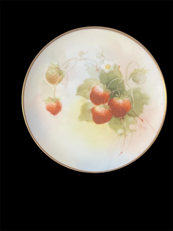 Antique Pickard Porcelain Collectible Plate With Hand-painted