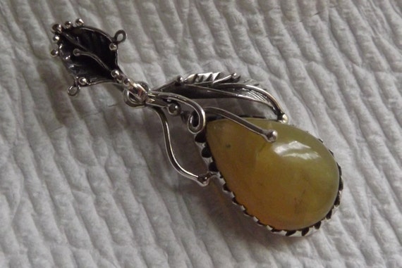 RARE Sun Golden opal Victorian Style pendant - image 1