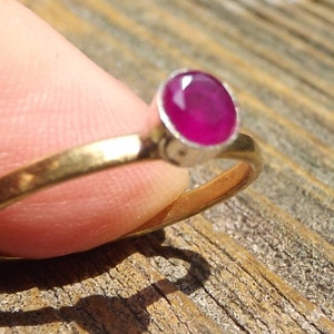 HOTTEST STYLE- AAA quality Ruby Ring - stacking ring- mix and match- size 6.5 - sterling silver- pressious genuine Ruby