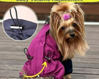 The "Spring" unisex raincoat from small & medium dogs pink