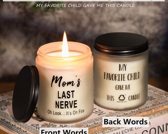 Moms Last Nerve Candle,Mothers Day Gifts for Mom,𝐈𝐦𝐩𝐫𝐞𝐬𝐬𝐢𝐯𝐞 Mom Birthday Gifts,48 Hrs Clean Burning Natural Soy Lavender Candle