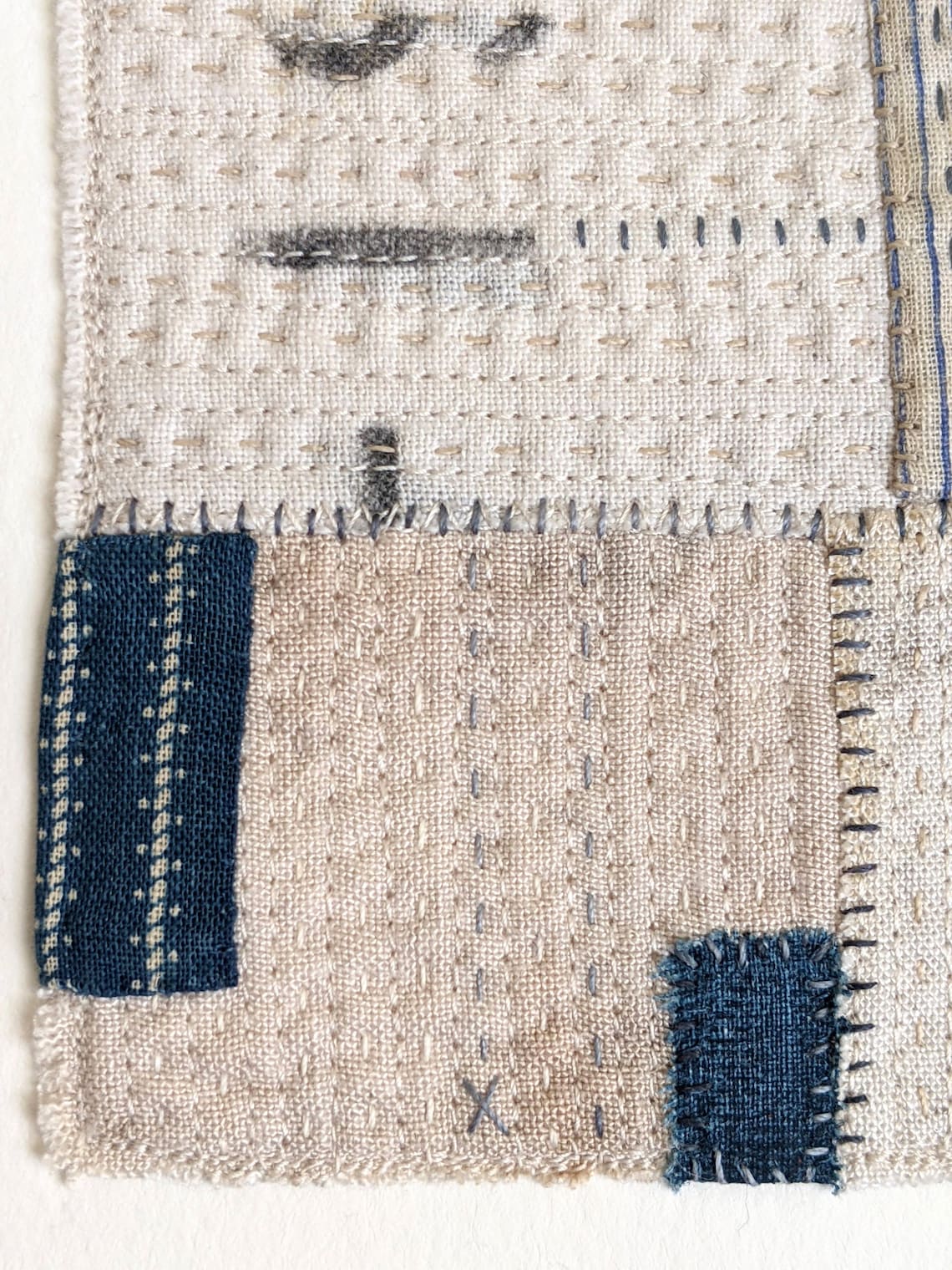 Mixed Media Textile Collage Art Quilt With Vintage Photo of Etsy