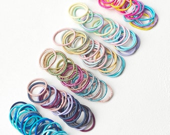 20 pcs Tiny Hair Ties Toddler Soft Gentle Elastics - 1 inc/ 2.5cm
