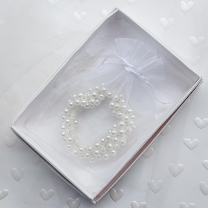 Perle Scrunchies Perlen Haargummis Braut Pferdeschwanz Inhaber