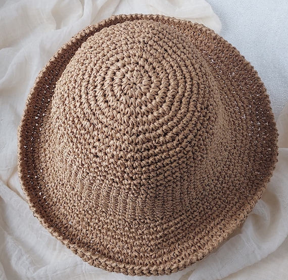 Floppy Roll up Raffia Hat Women Straw Foldable Sunhat  display picture 2