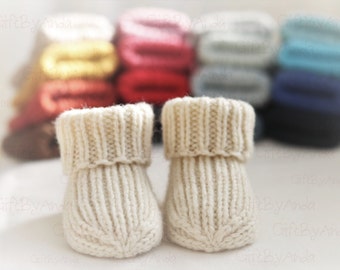 Baby socks Newborn booties Kids leg warmers Infant hand knit soft wool  slipper socks for Toddler