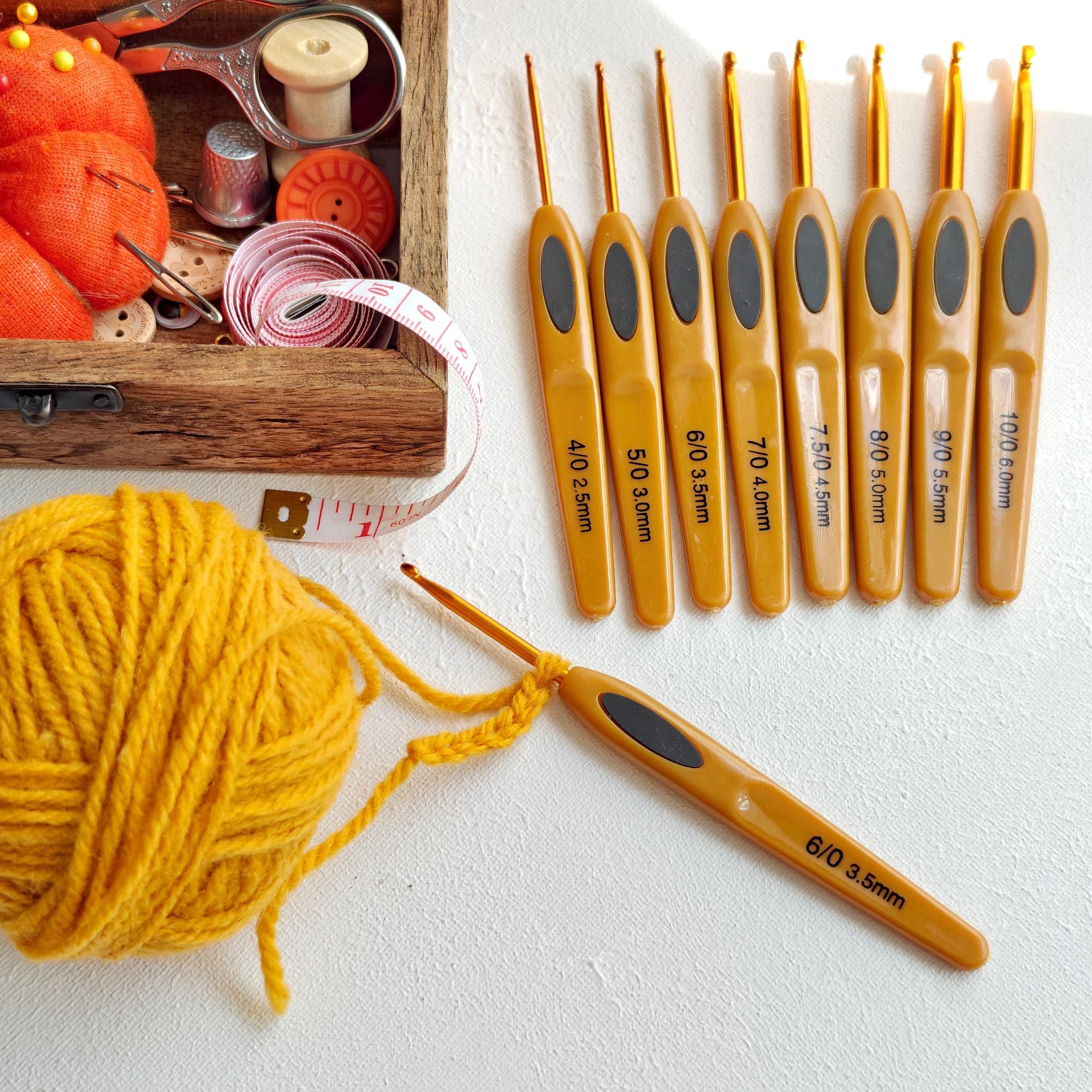 Kit 9 Mini Crochets Dentelle Katech 0,8-2,75mm - Aiguilles Crochet Tricot Débutant Ergonomiques