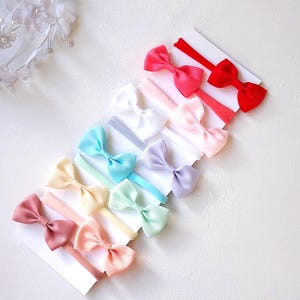 Baby Bow Headband, Toddler Hairband, Soft Stretchy Nylon Hair Band Gift for Girl