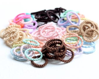 20pcs Small Hair Elastics Soft Gentle Girls Bobbles 2cm (0.8 inch)