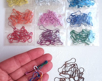 Knitting and crochet stitch markers SET OF 10\20 lockable safety pins