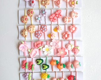 Tiny Kids Bobbles, Small Elastic Bands, Mini Hair Ties SET 2cm / 0.78 inc