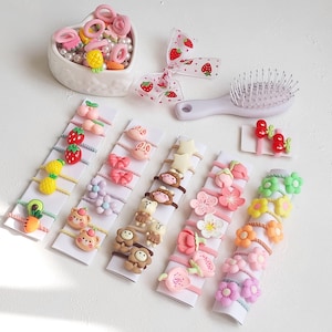 Baby Hair Ties, Toddler Hair Bows, Girls Hair Bobbles, Birthday Party Gift - Bundle SET