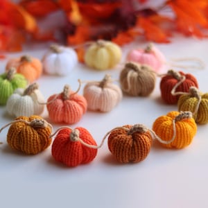 Ghirlanda di zucca lavorata a mano, decorazione autunnale luminosa per Halloween