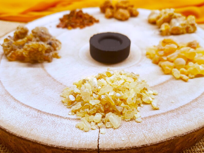 Resin Incense Ceremony Collection With Charcoal – 6 Natural Resins for ...