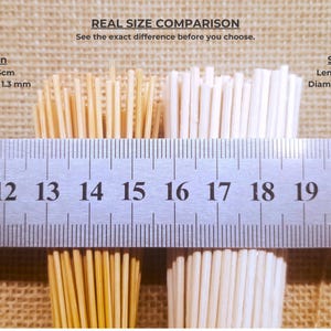 Palitos de bambú (de 2 mm o 1,3 mm) para la elaboración de incienso.