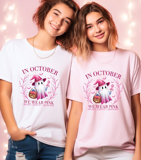 In October We Wear Pink Pumpkin Breast Cancer Awareness Gift T-Shirt In October We Wear Pink Pumpkin Breast Cancer Awareness Gift T-Shirt
