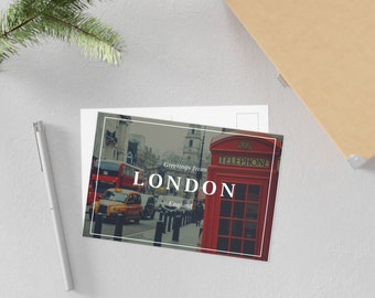 Cartolina iconica della cabina telefonica di Londra