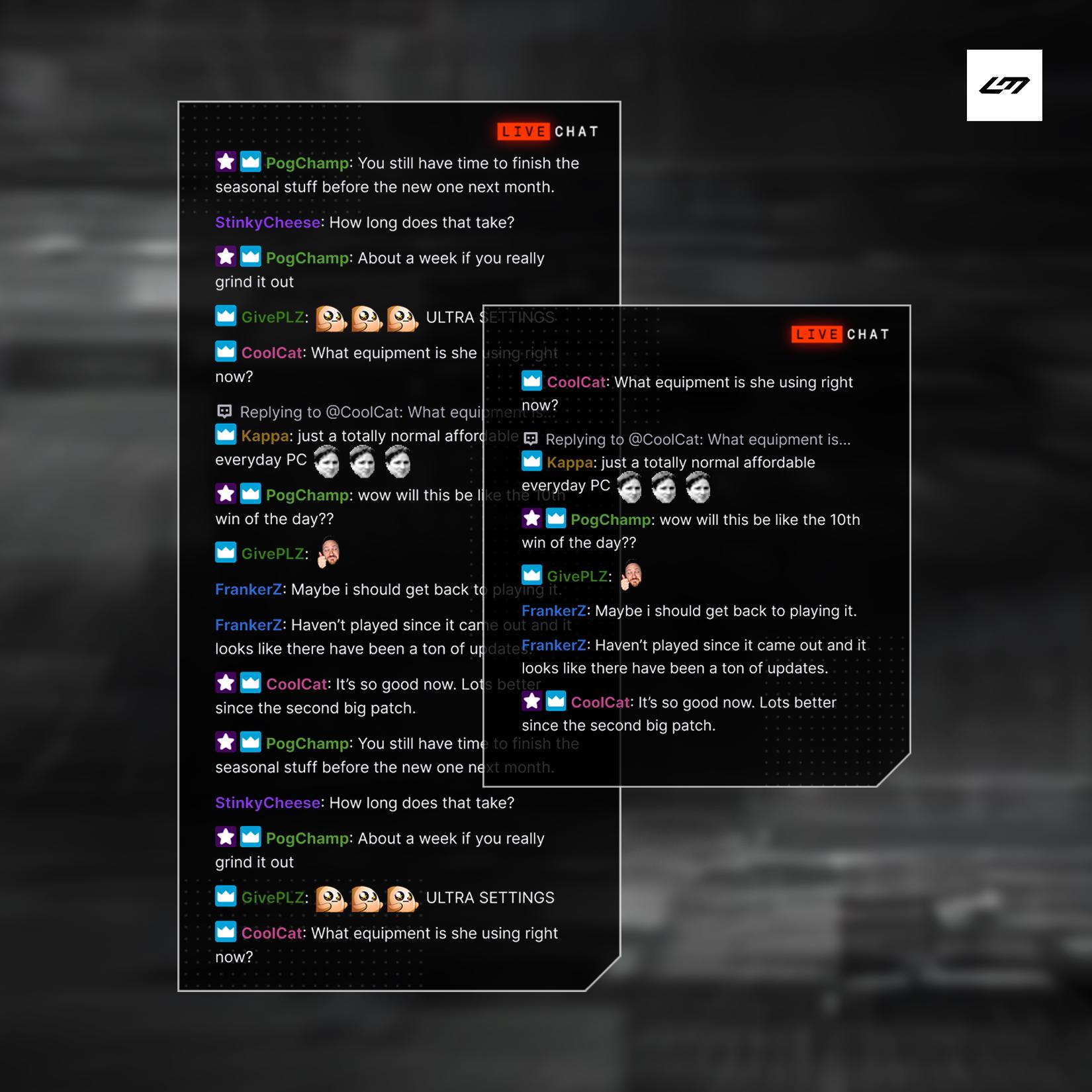 Tmm Tech Chat Tech Warfare Chat Box Overlay – Orange & Black Tactical Stream Chat ...