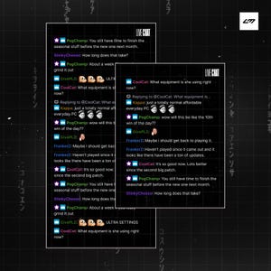 Manga Noir Chat Box Overlay – Black and White Glitch Stream Chat Frame for OBS