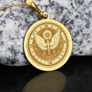 Seal of Archangel Michael Necklace – Divine Protection Amulet | Angelic Talisman Jewelry Gift