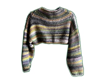 Cropped Pullover Strickmuster