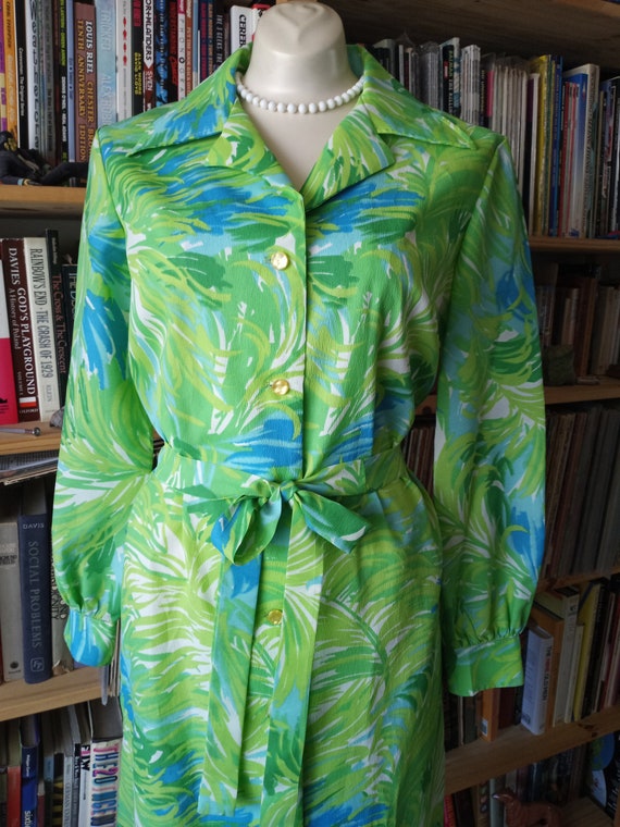 Easy Being Green Light & Bright Vintage Day Dress - image 5