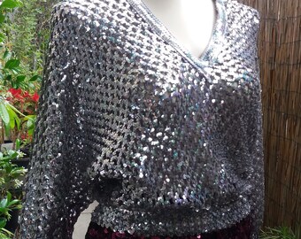 Shine On Vintage Sequin Top by Harry Acton for Party Collectibles