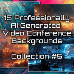 Digital Background Collection #5 | Zoom Backgrounds | Teams Backgrounds | Google Meets Backgrounds | AI Generated | Instant Download