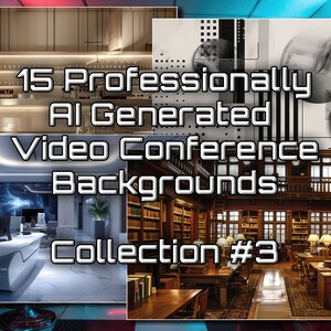 Digital Background Collection #3 | Zoom Backgrounds | Teams Backgrounds | Google Meets Backgrounds | AI Generated | Instant Download