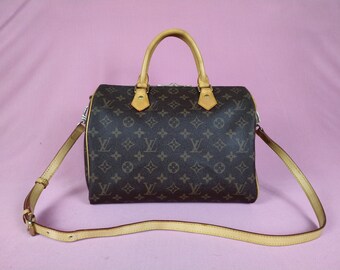 Vintage LV Speedy Bandouliere Monogram Canvas 30 Crossbody Bag