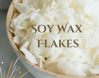 Soy wax flakes candle making supplies soy wax candles all natural USA grown soy beans easy use white creamy smooth candle flakes
