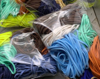 Faux Suede Leather Cord Grab Bag - Odds and Ends - 3oz bag of random colors and lengths.