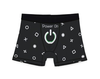 Power On Gamer Men's Boxers - Funny - Gift - Boyfriend - Husband