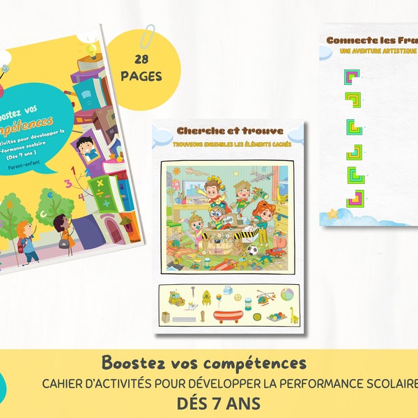 Boost your skills: activity book adapted to develop academic performance PARENTS-CHILDREN (From 7 years old)