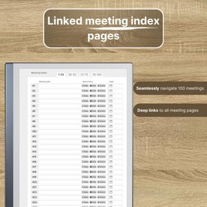 Meeting Minutes for Remarkable 2 Meeting Notebook Hyperlinked Right ...