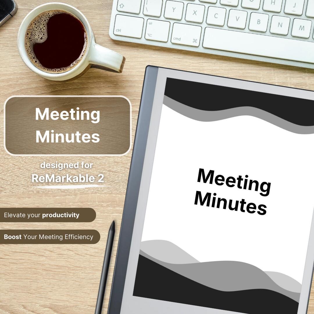 Meeting Minutes for Remarkable 2 Meeting Notebook Hyperlinked Right ...