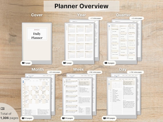 Premium Daily Planner for reMarkable Paper Pro, listing photo 2