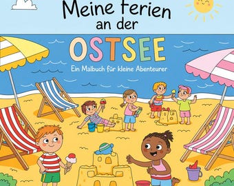 Baltic Sea Coloring Book for Children | 50 Coloring Pages + Holiday Ideas | Summer Vacation Coloring Book | PDF Instant Download