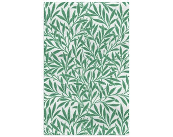Strofinaccio con stampa Willow di William Morris: decorazione da cucina con foglie verdi