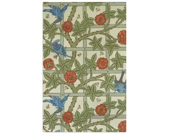 Strofinaccio con stampa a traliccio di William Morris: decorazioni per la cucina con motivi floreali e artigianali