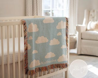Custom Name Cloud Blanket | Personalized Baby Gift