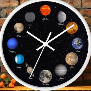 Solar System Wall Clock | Astronomy | Celestial Timepiece