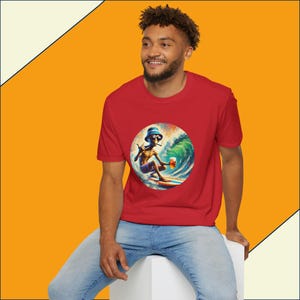 Funny Alien Surfing T-Shirt – Beer & Cigarette, Summer Vibes